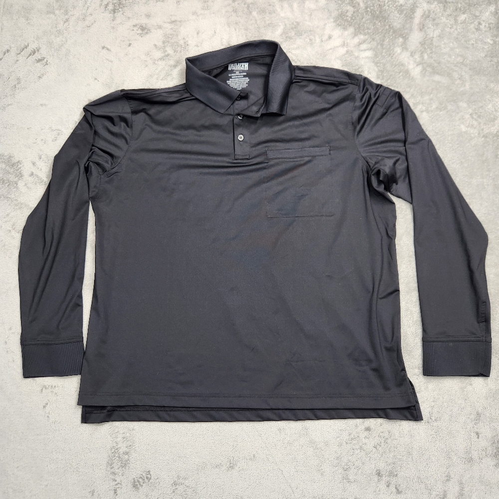 Duluth Trading Co Men's Long Sleeve Polo Shirt - XL Relaxed Fit, Black. Like New